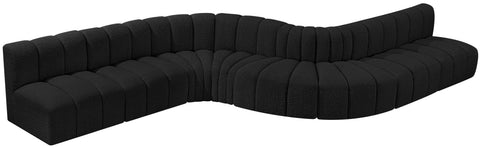 Briar Black 197 Boucle Fabric Upholstered Modular Sectional, 8-Piece