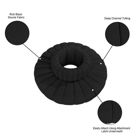 Briar Black 90 Boucle Fabric Upholstered Modular Sectional, 8-Piece
