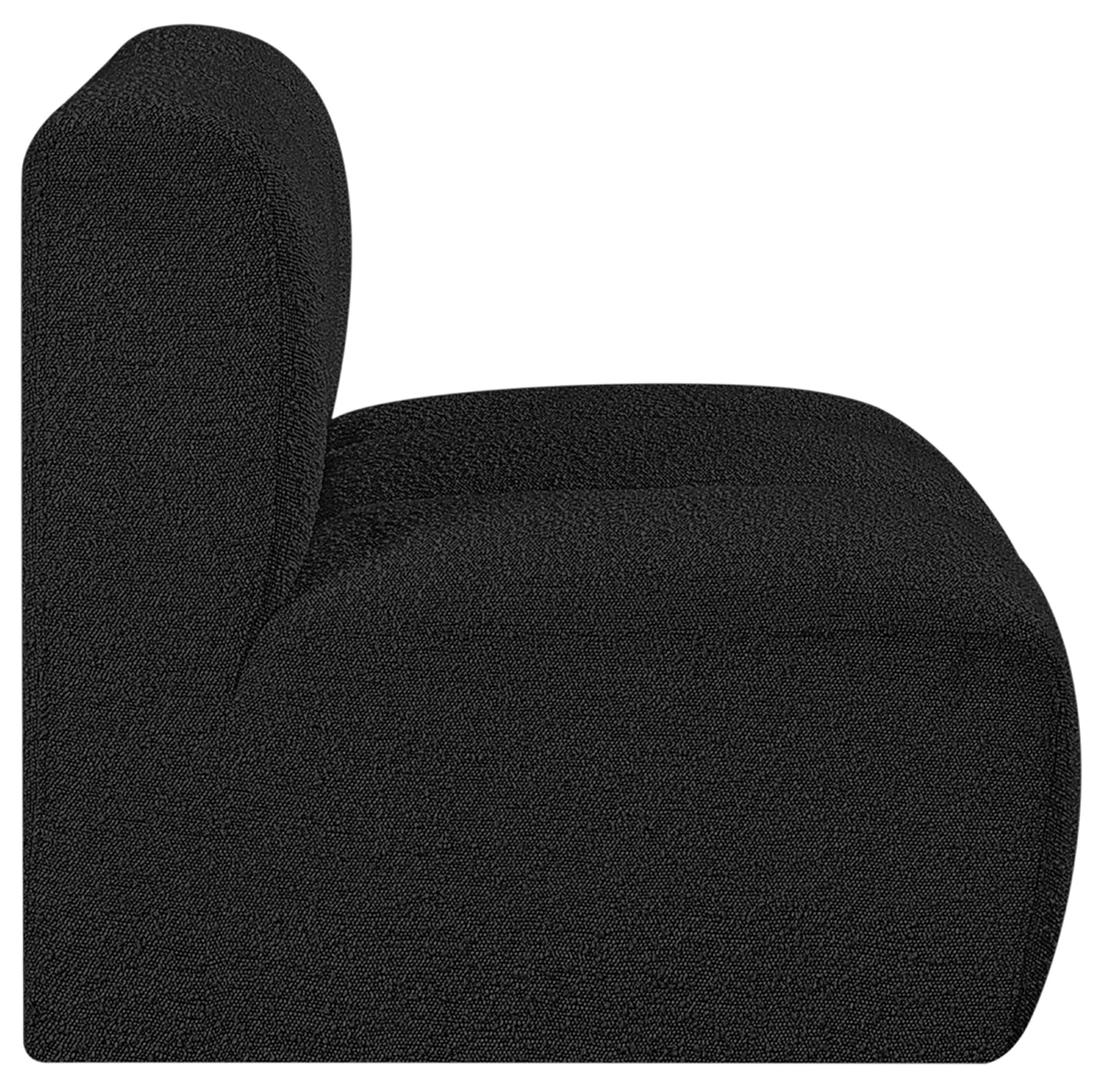 zara black boucle fabric straight chair st