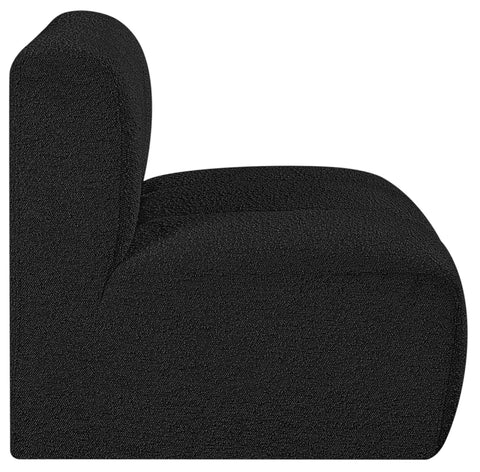Briar Black Boucle Fabric Upholstered Modular Straight Chair, 1 Piece