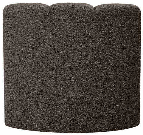 Briar Brown Boucle Fabric Upholstered Modular Curved Corner Chair, 1 Piece