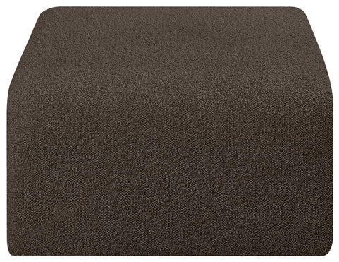 Briar Brown Boucle Fabric Upholstered Modular Ottoman, 1 Piece