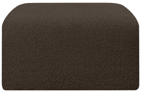 Briar Brown Boucle Fabric Upholstered Modular Ottoman, 1 Piece