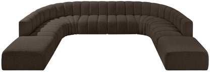 Zara Brown Boucle Fabric Modular Sofa S10A