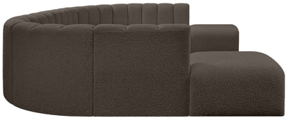 Zara Brown Boucle Fabric Modular Sofa S10A