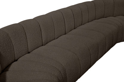 Zara Brown Boucle Fabric Modular Sofa S10A