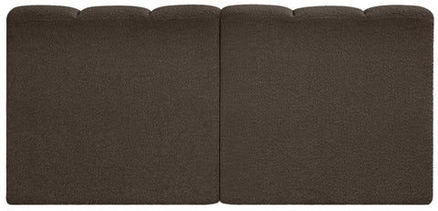 Briar Brown 60 Boucle Fabric Upholstered Modular Sectional , 2-Piece (Style 1)
