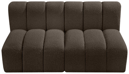 Zara Brown Boucle Fabric Modular Sofa S2A