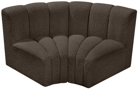 Briar Brown 60 Boucle Fabric Upholstered Modular Sectional , 2-Piece (Style 2)