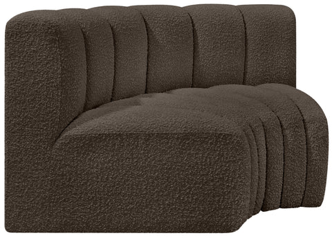 Briar Brown 60 Boucle Fabric Upholstered Modular Sectional , 2-Piece (Style 2)