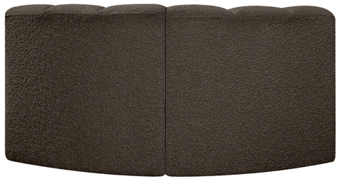 Briar Brown 60 Boucle Fabric Upholstered Modular Sectional , 2-Piece (Style 2)