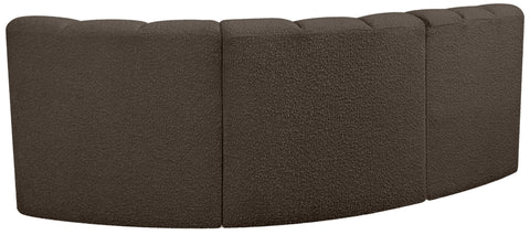 Briar Brown 84 Boucle Fabric Upholstered Modular Sectional, 3-Piece