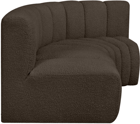 Briar Brown 84 Boucle Fabric Upholstered Modular Sectional, 3-Piece