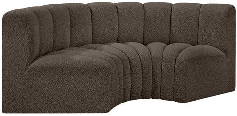 Briar Brown 80 Boucle Fabric Upholstered Modular Sectional, 3-Piece