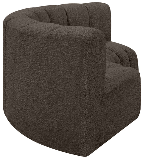 Briar Brown 80 Boucle Fabric Upholstered Modular Sectional, 3-Piece