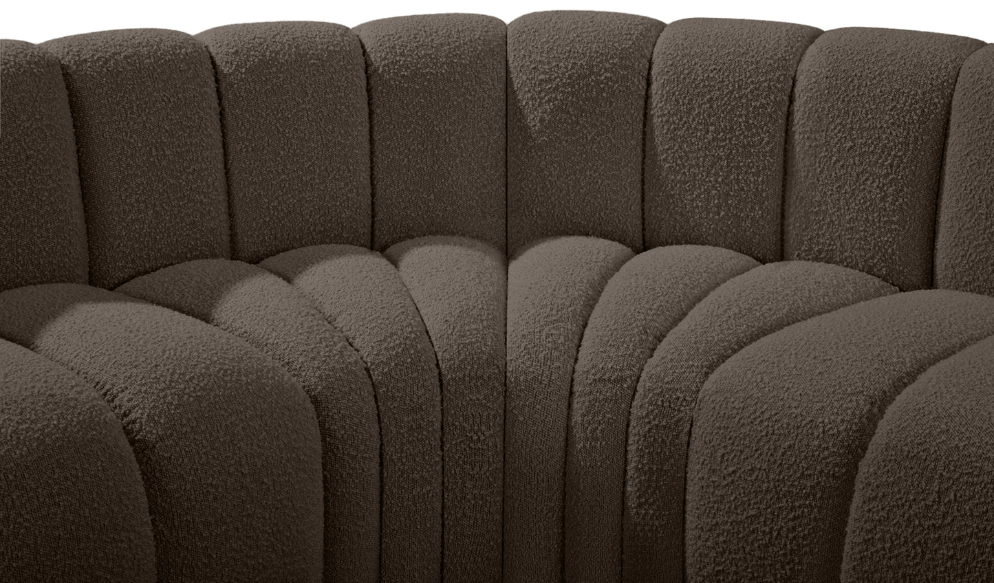 zara brown boucle fabric modular sofa s3c