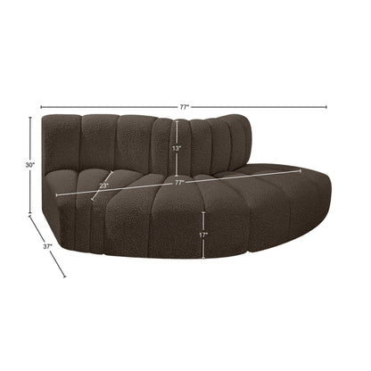 Zara Brown Boucle Fabric Modular Sofa S3E