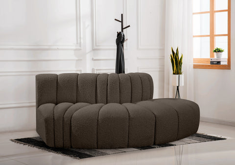 Briar Brown 77 Boucle Fabric Upholstered Modular Sectional, 3-Piece