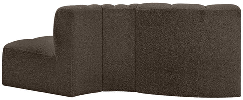 Briar Brown 77 Boucle Fabric Upholstered Modular Sectional, 3-Piece