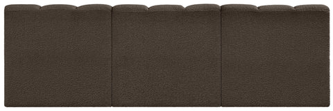 Briar Brown 89.5 Boucle Fabric Upholstered Modular Sectional, 3-Piece