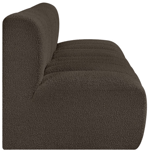Briar Brown 89.5 Boucle Fabric Upholstered Modular Sectional, 3-Piece