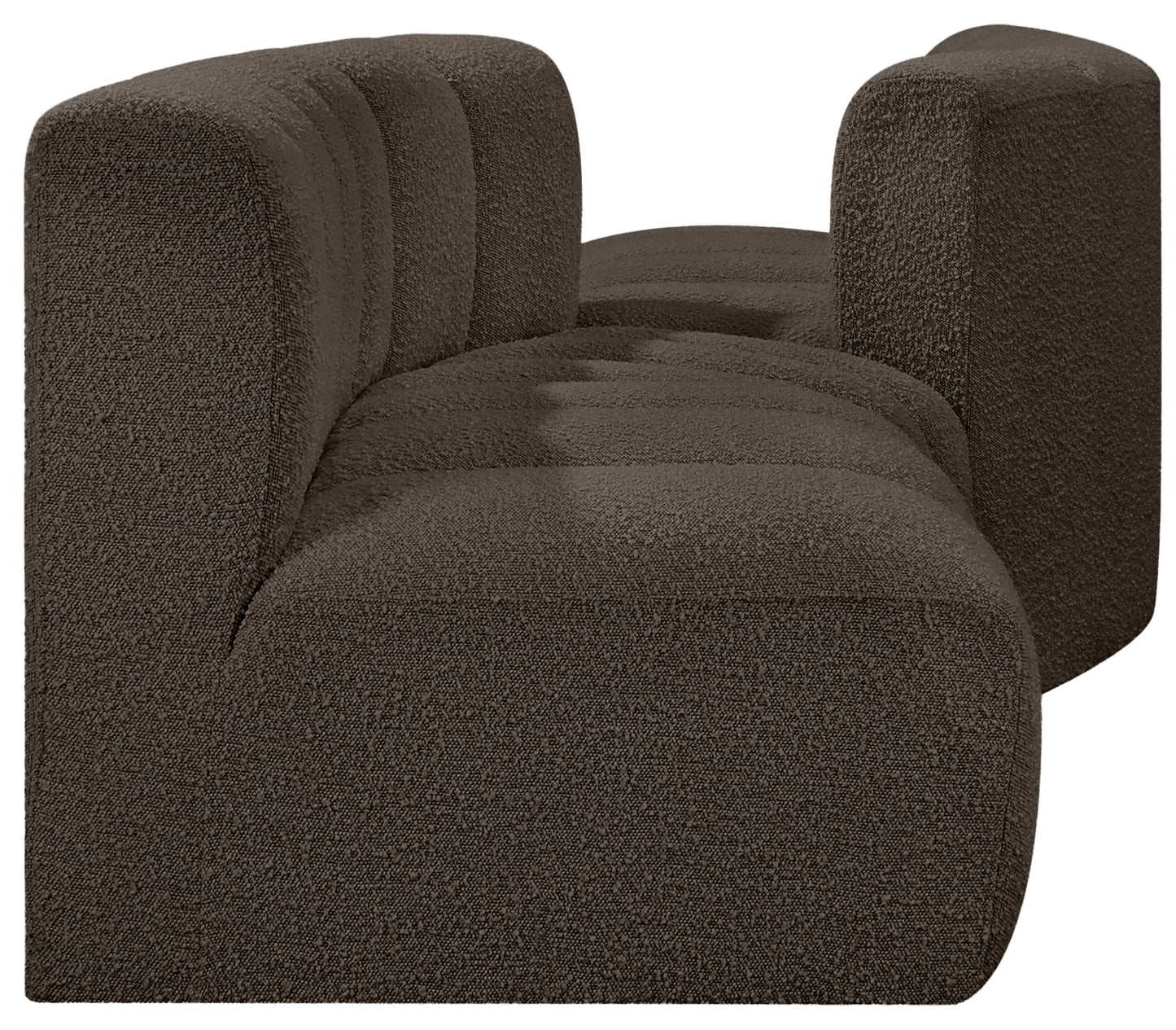 zara brown boucle fabric modular sofa s4a