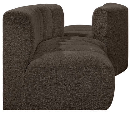 Zara Brown Boucle Fabric Modular Sofa S4A