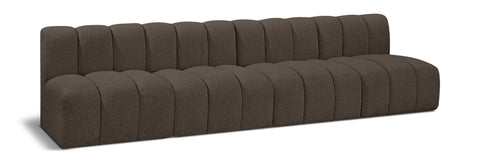 Yara 119" Boucle Fabric Upholstered Sectional, 4-Piece