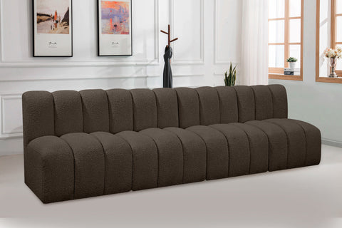 Yara 119" Boucle Fabric Upholstered Sectional, 4-Piece
