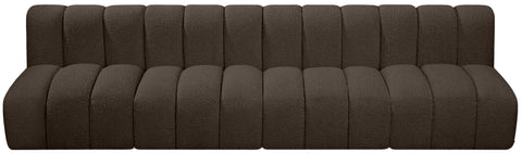 Yara 119" Boucle Fabric Upholstered Sectional, 4-Piece