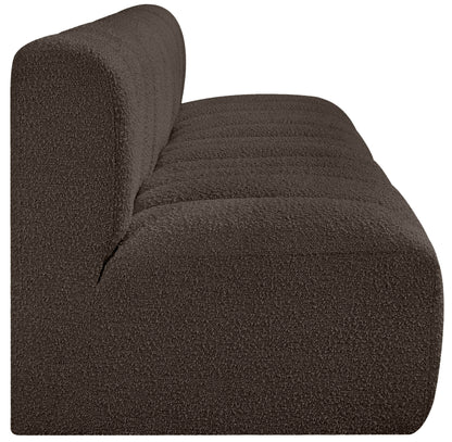 Zara Brown Boucle Fabric Modular Sofa S4E