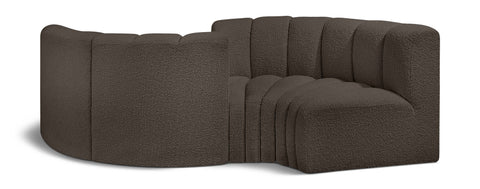 Yara 102" Boucle Fabric Upholstered Sectional, 4-Piece