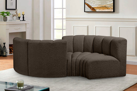 Yara 102" Boucle Fabric Upholstered Sectional, 4-Piece