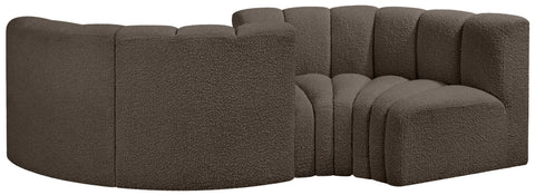 Yara 102" Boucle Fabric Upholstered Sectional, 4-Piece