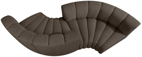 Yara 102" Boucle Fabric Upholstered Sectional, 4-Piece