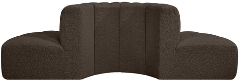 Briar Brown 90 Boucle Fabric Upholstered Modular Sectional, 4-Piece