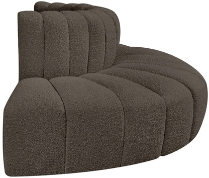 Zara Brown Boucle Fabric Modular Sofa S4G