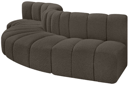 Zara Brown Boucle Fabric Modular Sofa S5B