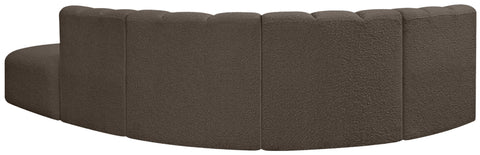 Briar Brown 127 Boucle Fabric Upholstered Modular Sectional, 5-Piece