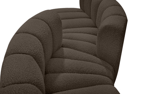 Briar Brown 145 Boucle Fabric Upholstered Modular Sectional , 6-Piece (Style 2)