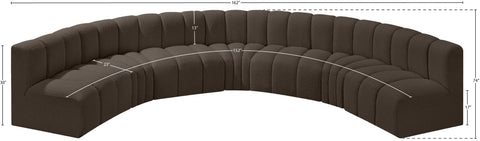 Yara 162" Boucle Fabric Upholstered Sectional, 7-Piece