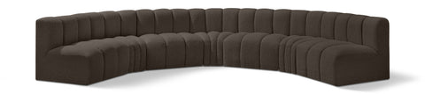 Yara 162" Boucle Fabric Upholstered Sectional, 7-Piece