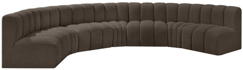 Yara 162" Boucle Fabric Upholstered Sectional, 7-Piece