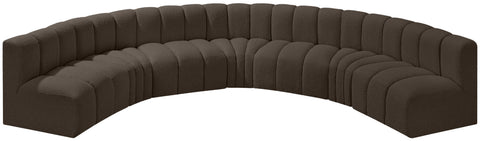 Yara 162" Boucle Fabric Upholstered Sectional, 7-Piece
