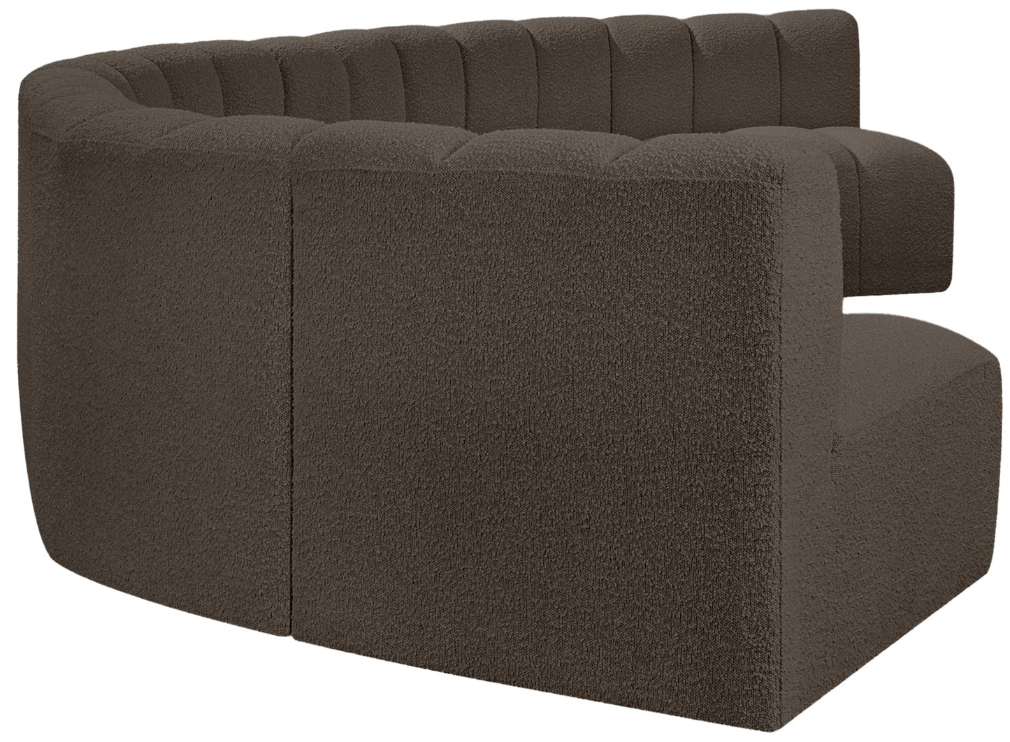 zara brown boucle fabric modular sofa s7b