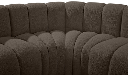 Zara Brown Boucle Fabric Modular Sofa S7B