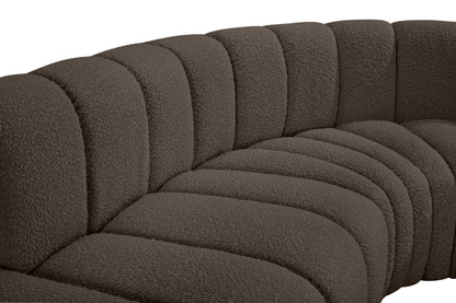 Zara Brown Boucle Fabric Modular Sofa S7C