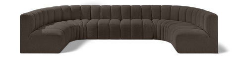 Yara 150" Boucle Fabric Upholstered Sectional, 8-Piece