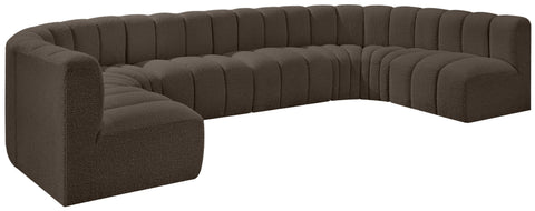 Yara 150" Boucle Fabric Upholstered Sectional, 8-Piece
