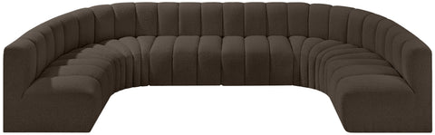 Yara 150" Boucle Fabric Upholstered Sectional, 8-Piece
